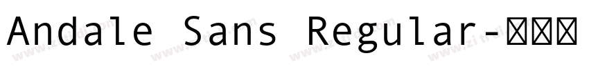 Andale Sans Regular字体转换